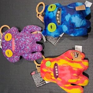 ZURU Fuggler Porte-Cles Keyring Set of 3 Sasquoosh, Squidge, Wide Eye Weirdo NWT